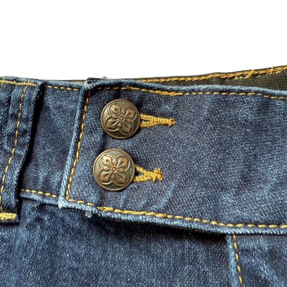 LANE BRYANT Capri Jeans Size 14 Blue Denim Bermuda Shorts Stretch Slimming - Picture 5 of 9